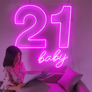 21 Baby-Leuchtreklame