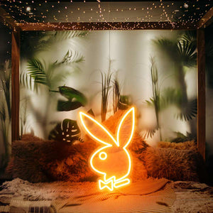 Kaninchen-Häschen-Playboy-Leuchtreklame