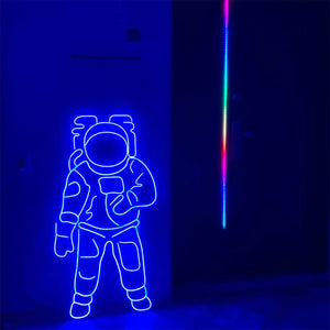 Astronauten-Leuchtreklame